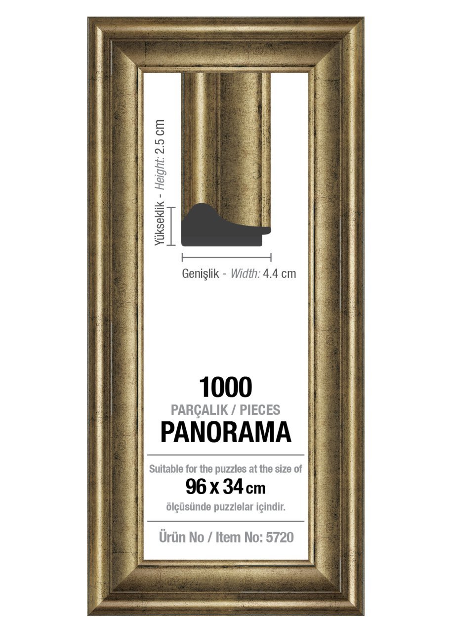 Art Puzzle Çerçevesi 1000'lik Gümüş Panorama Çerçeve (43 mm)