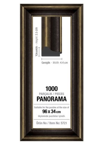Art Puzzle Çerçevesi 1000'lik Siyah Panorama Çerçeve (43 mm)