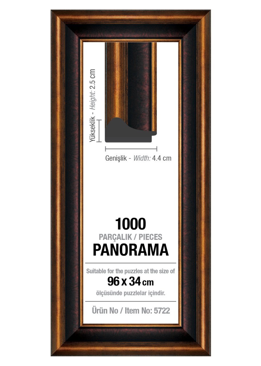 Art Puzzle Frame 1000's Brown Panorama Frame (43 mm)