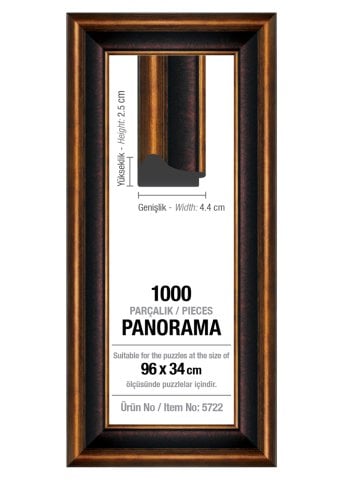 Art Puzzle Frame 1000's Brown Panorama Frame (43 mm)