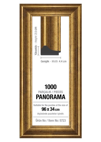 Art Puzzle Çerçevesi 1000'lik Altın Panorama Çerçeve (43 mm)