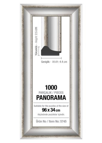 Art Puzzle Frame 1000er Weißer Panoramarahmen (43 mm)