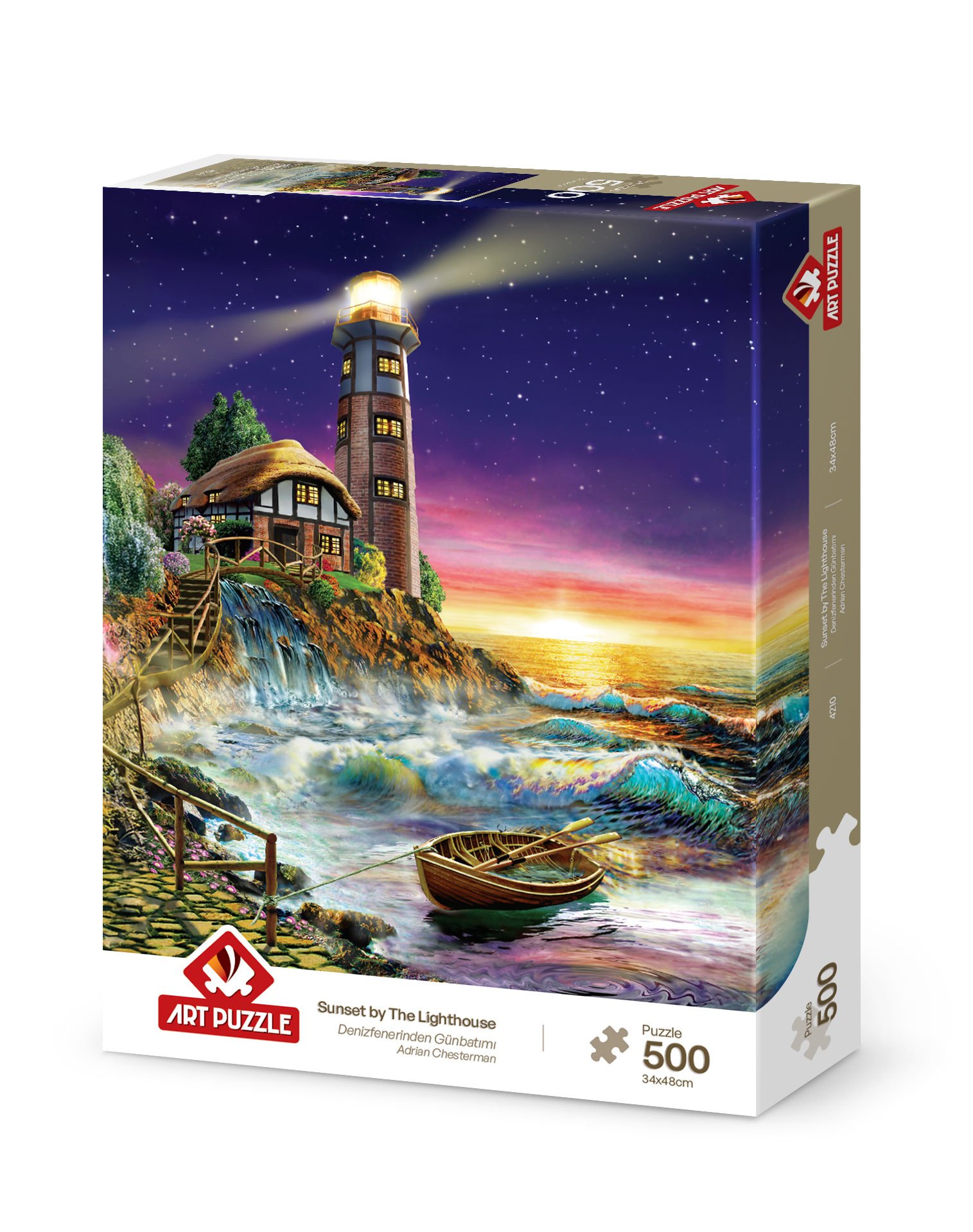 Art Puzzle Sunset from the Lighthouse 500 Piece Puzzle