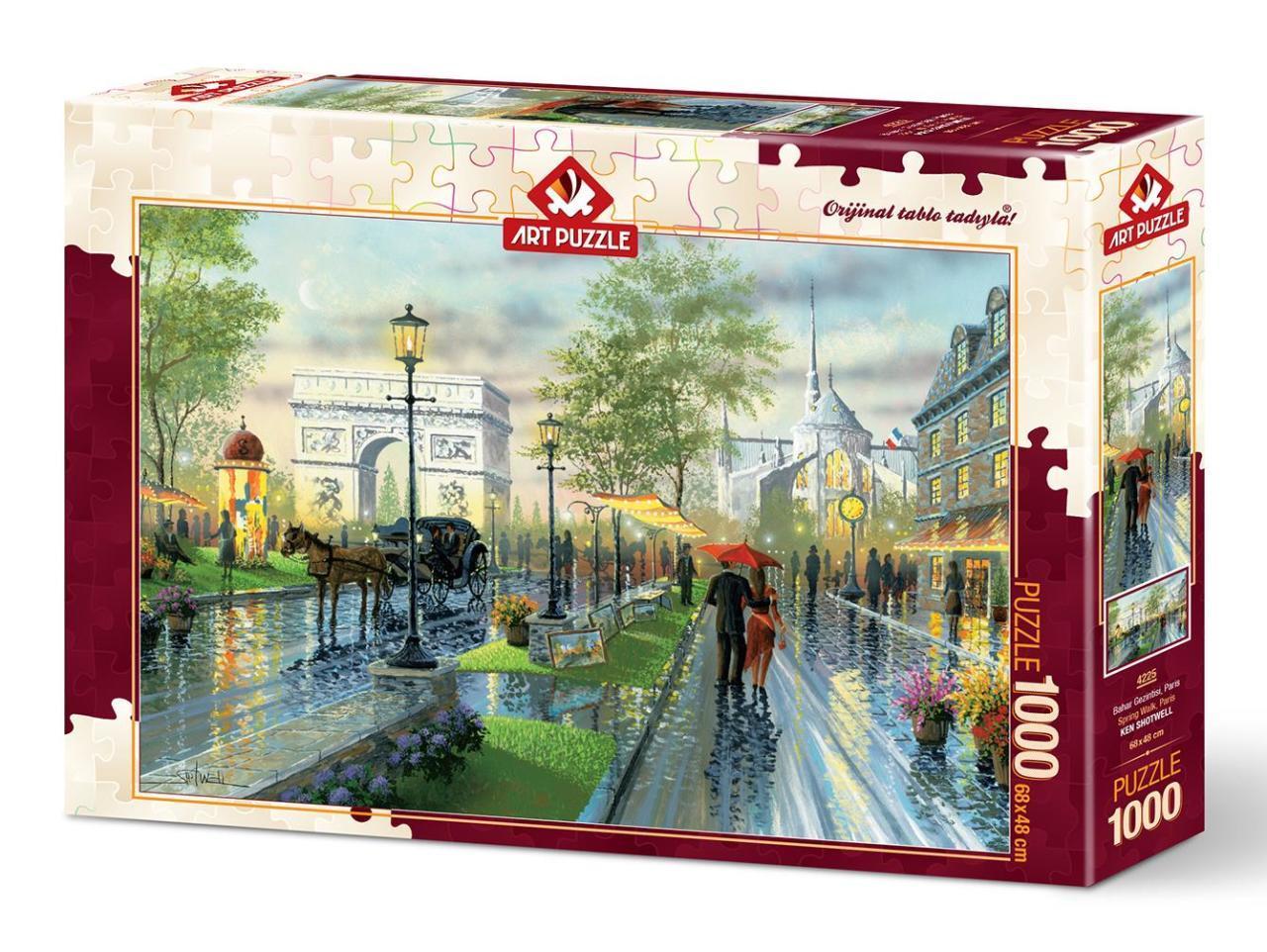 Art Puzzle Spring Walk, Paris 1000 Piece Puzzle