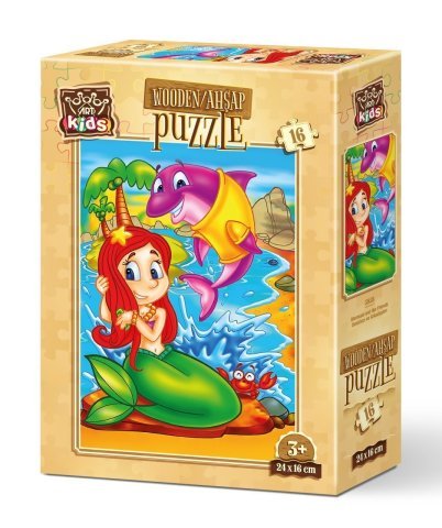 Art Kids Mermaid and Friends 16-teiliges Holzpuzzle
