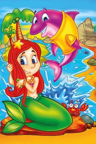 Art Kids Mermaid and Friends 16-teiliges Holzpuzzle