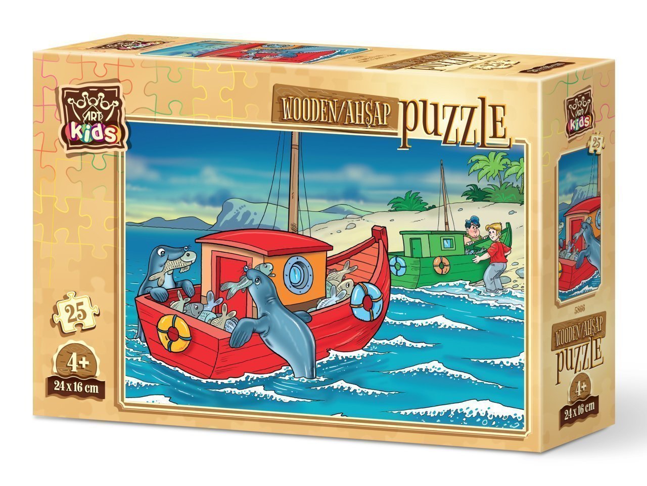 Art Kids Mutlu Fok Balıkları 25 Parça Ahşap Puzzle