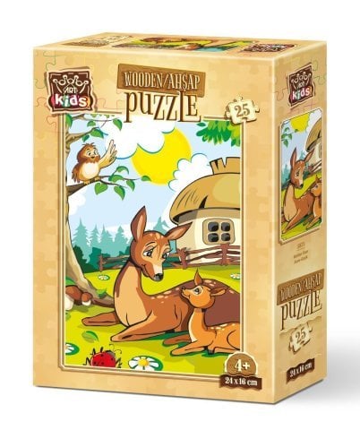 Art Kids Mother Deer 25 Piece Wooden Puzzle