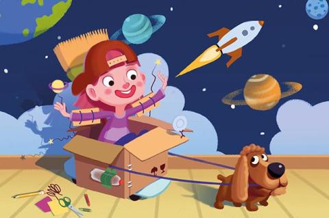 Art Kids Little Astronaut - Rompecabezas de madera (50 piezas)