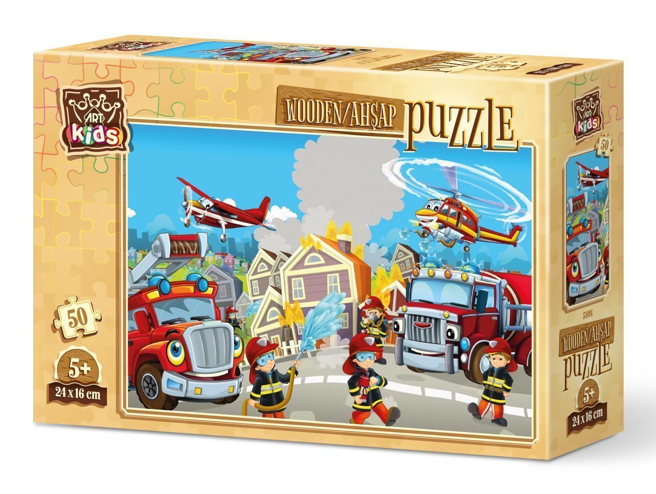 Art Kids Hero Feuerwehr 50-teiliges Holzpuzzle