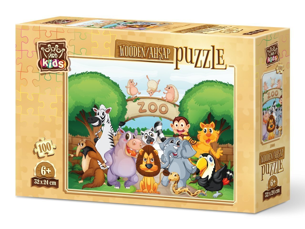 Welcome to Art Kids Zoo 100 Piece Wooden Puzzle