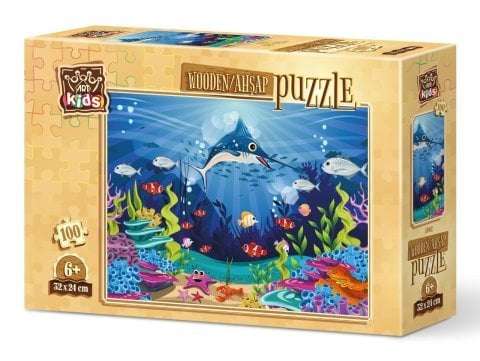 Art Kids Ocean Traffic 100 Piece Wooden Puzzle