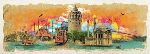 Art Puzzle İstanbul Kolajı 1000 Parça Panorama Puzzle