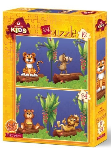 Art Çocuk Puzzle Orman Dostları 12 + 24 Parça