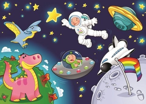 Art Çocuk Puzzle Astronot ve Mini Pegasus 24 + 35 Parça