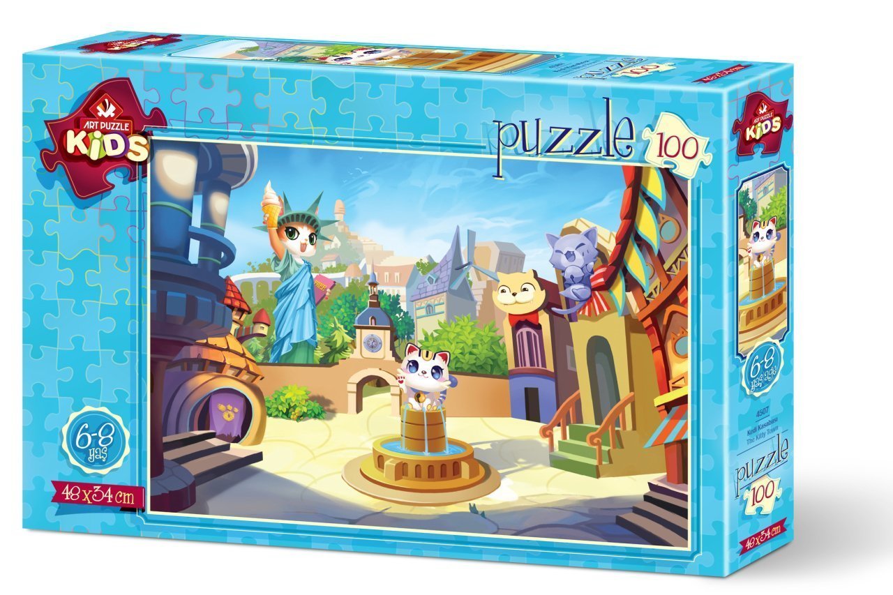 Art Kids Puzzle Cat Town 100 Piezas