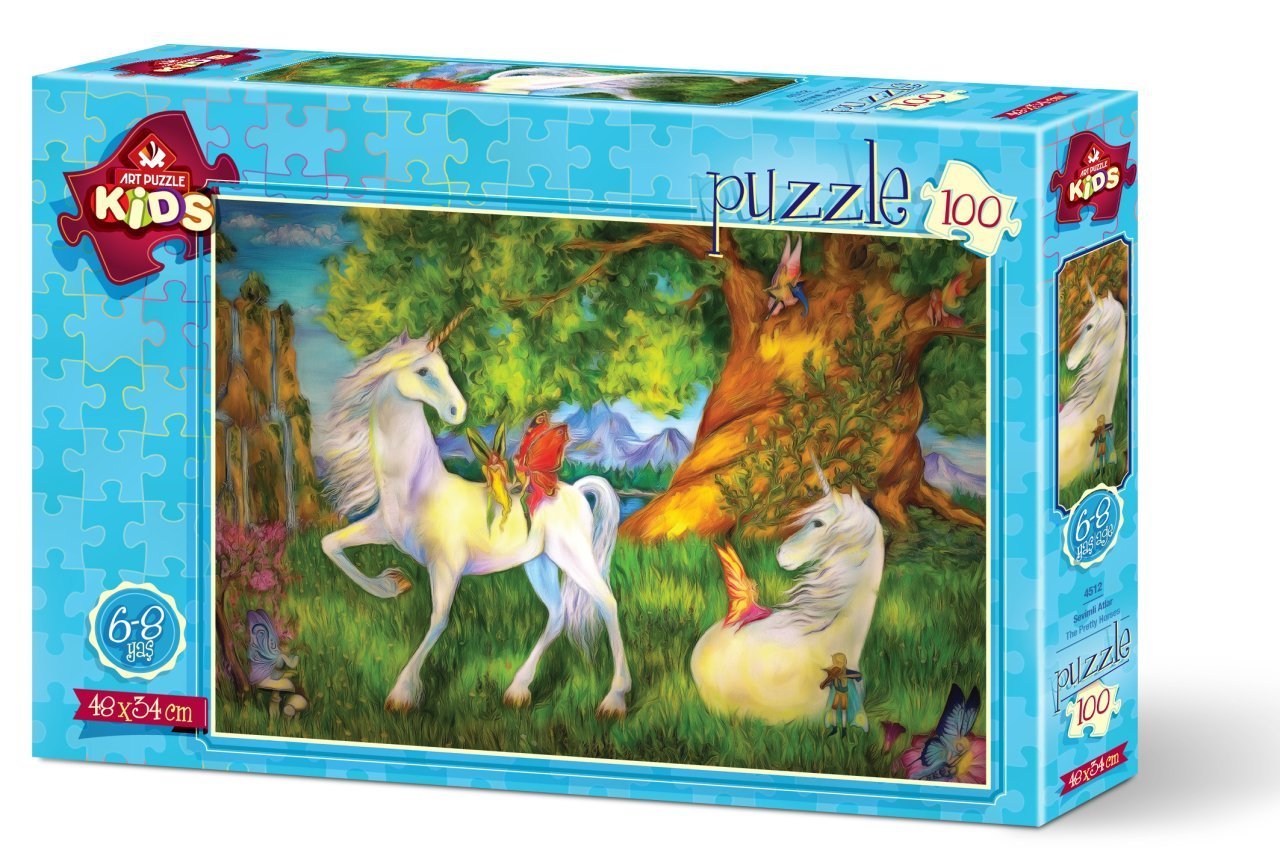 Art Çocuk Puzzle Sevimli Atlar 100 Parça