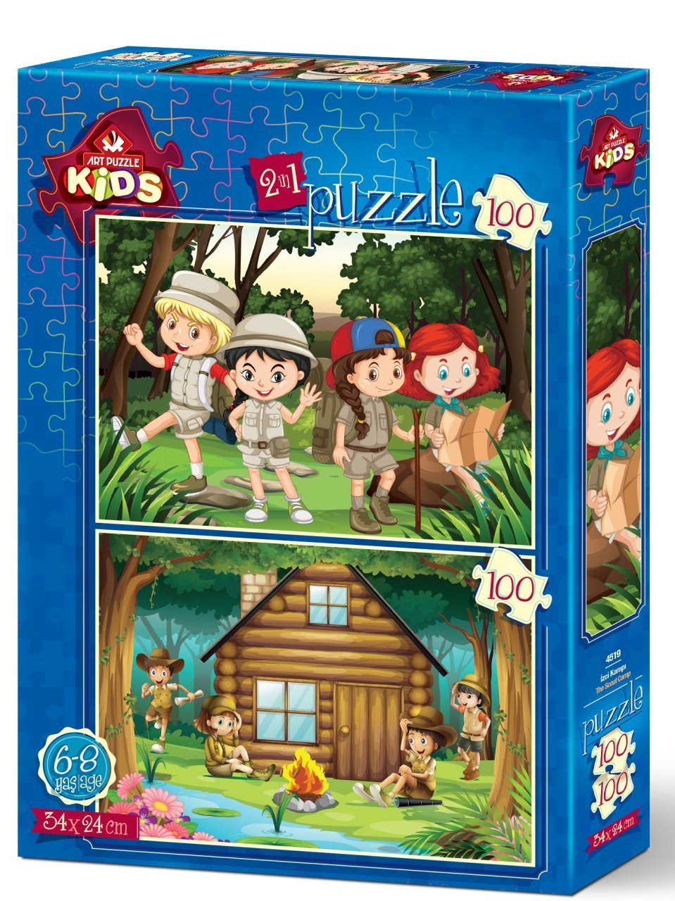 Art Çocuk Puzzle İzci Kampı 2x100 Parça