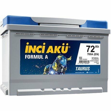 12 Volt 72 Ah 700EN İnci Formul A Taurus