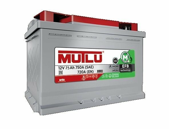 12 Volt 75 Ah Mutlu EFB 730EN Start-Stop