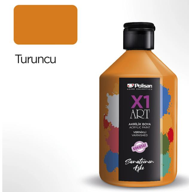 Polisan X1 Art Vernikli Turuncu 500 ml