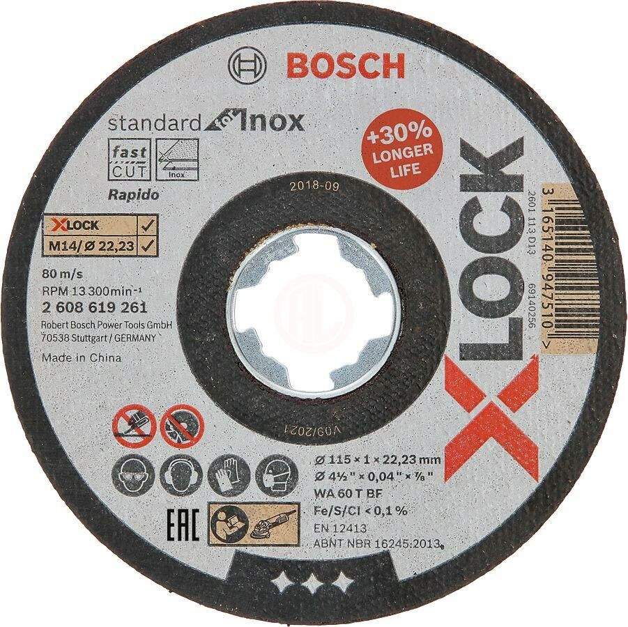 Bosch X-Lock Standart for Inox Kesici Disk 115x1 mm