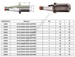 ISO Tipi Kamalı Konik Takım Tutucu-Mors Adaptörü