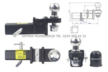 KARE BAĞLANTILI ÇEKİ DEMİRİ TOPUZU KISA TİP 50 mm
