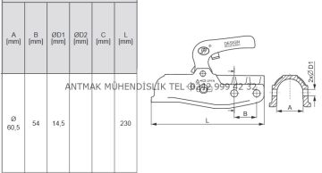 60 MM BORUYA 3500 KG' LIK RÖMORK KARAVAN KAPLİNİ