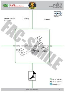 HYUNDAI ACCENT SEDAN ADMİRE 09/1999-12/2006 MODEL YILLARI ARASI ÇEKİ DEMİRİ