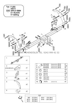 MAZDA BT-50 2012-2021 MODEL ARASI FLANŞLI STEINHOF ÇEKİ DEMİRİ