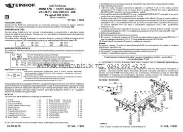 PEUGEOT 308 2011-2013 MODEL ARASI STEINHOF ÇEKİ DEMİRİ