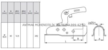 50 MM BORUYA 1700 KG' LIK RÖMORK KARAVAN KAPLİNİ