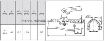 50 MM BORUYA 3500 KG' LIK RÖMORK KARAVAN KAPLİNİ
