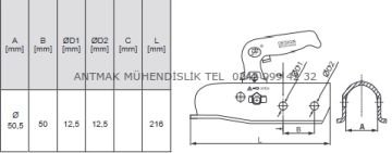 50 MM BORUYA 3000 KG' LIK RÖMORK KARAVAN KAPLİNİ