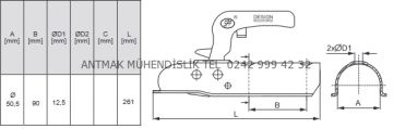50 MM BORUYA 1300 KG' LIK RÖMORK KARAVAN KAPLİNİ