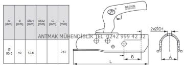 50 MM BORUYA 1700 KG' LIK RÖMORK KARAVAN KAPLİNİ