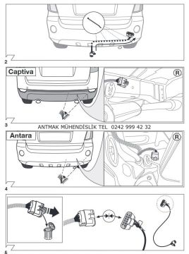 OPEL ANTARA 2006 MODEL YILI ÜZERİ 13 PİNLİ ORİJİNAL ELEKTRİK TESİSATI