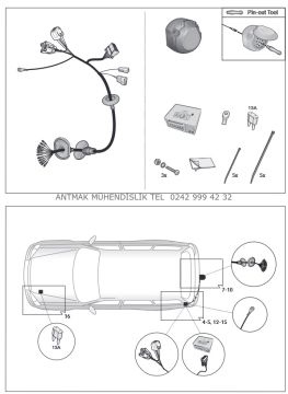 NISSAN X-TRAİL IV T33 2022 MODEL YILI ÜZERİ 13 PİNLİ ORİJİNAL ELEKTRİK TESİSATI