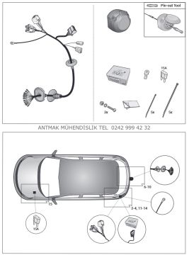 NISSAN QASHQAİ (J12) 2021 MODEL YILI ÜZERİ 13 PİNLİ ORİJİNAL ELEKTRİK TESİSATI