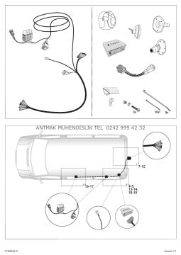 TOYOTA/FİAT/PEUGEOT/CİTROEN/OPEL UYUMLU 13 PİNLİ ORİJİNAL ELEKTRİK TESİSATI