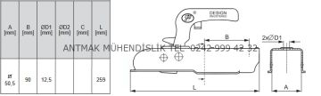 50 MM PROFİLE 750 KG' LIK ANAHTARLI  RÖMORK KARAVAN KAPLİNİ