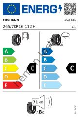 Michelin 265/70R16 112H Latitude Cross (71-C-C) dot 2022
