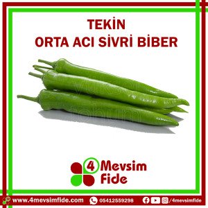 Tekin Orta Acı Sivri Biber Tohumu 1000 Adet