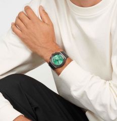 YVM407G Swatch Obessively Obsidian Erkek Kol Saati YVM407G