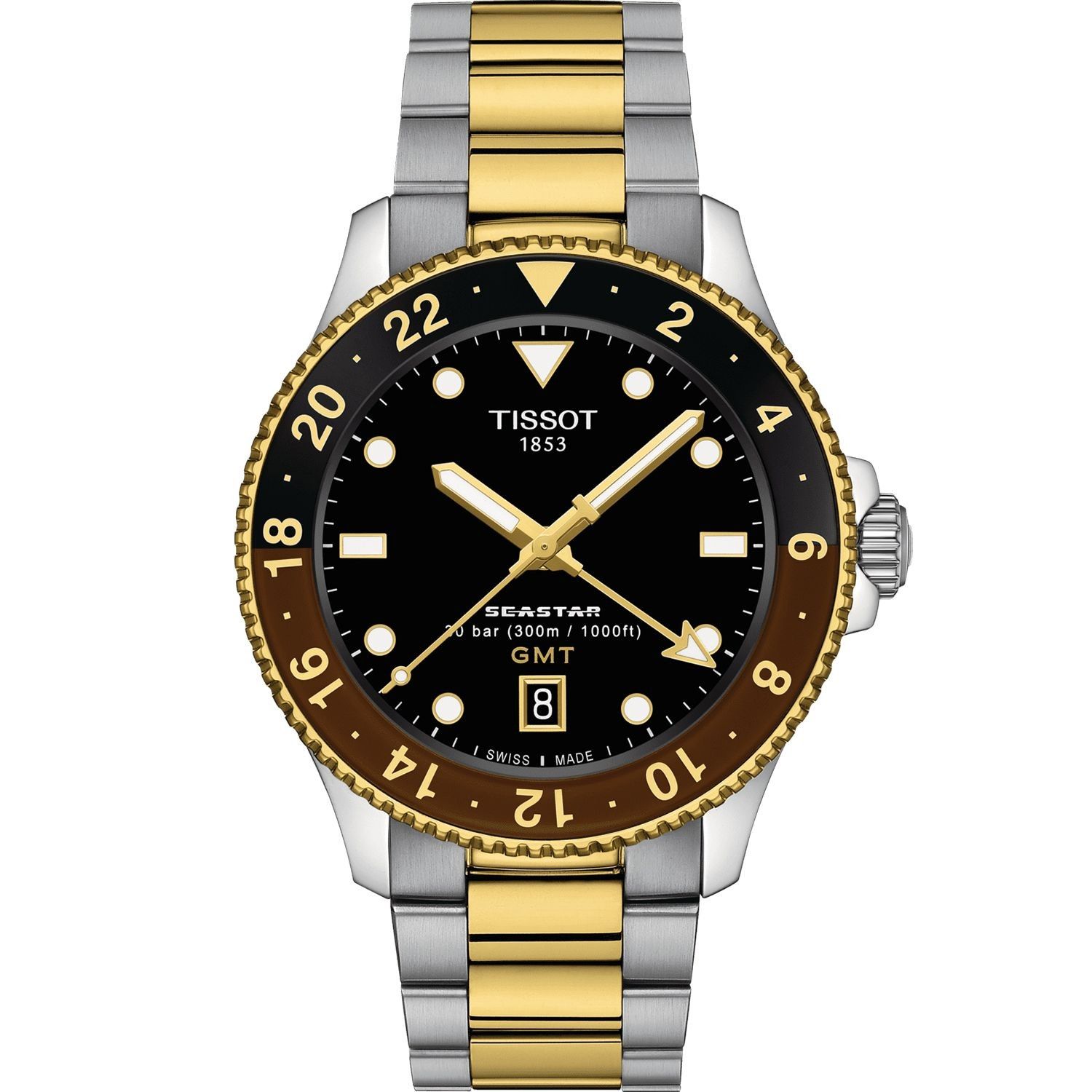 Tissot T1208522205100 Seastar 1000 Quartz GMT Erkek Kol Saati T120.852.22.051.00