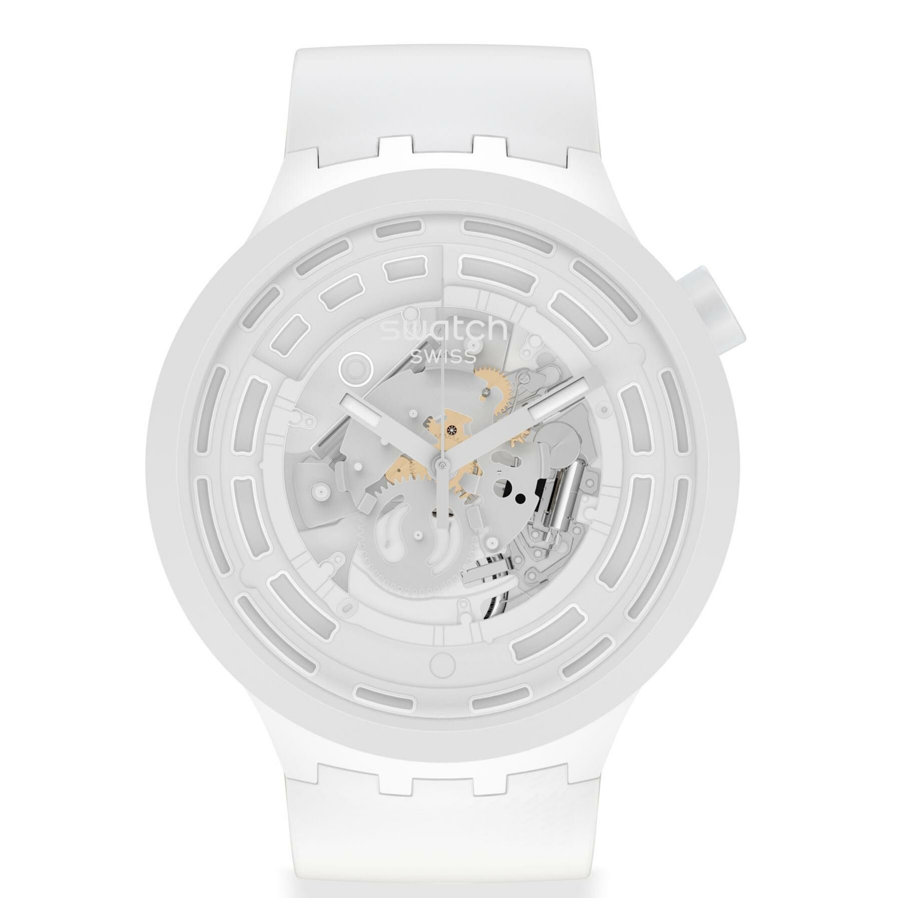 Swatch Big Bold Ceramic C-White Unisex Kol Saati SB03W100