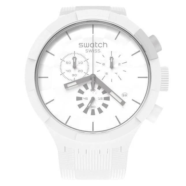 Swatch CHEQUERED WHITE SB02W400 Kol Saati