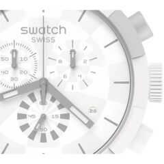 Swatch CHEQUERED WHITE SB02W400 Kol Saati