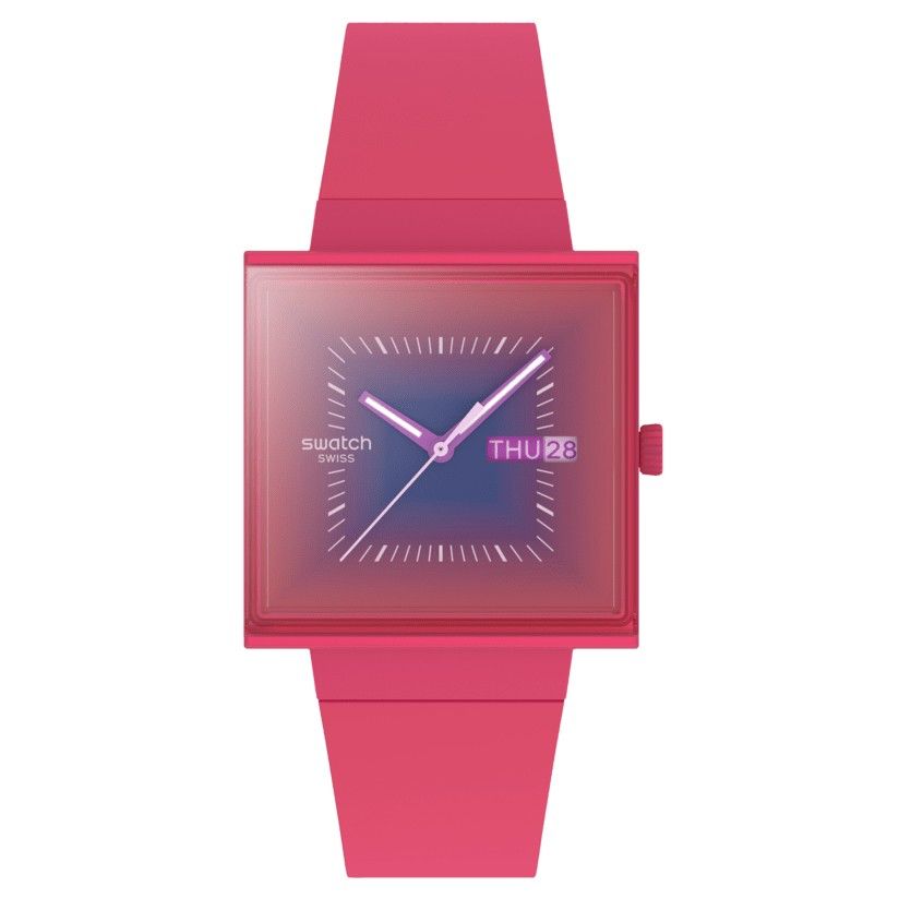 Swatch SQUARELY BERRY SO34R700 Kol Saati